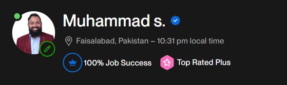 Upwork Profile - Top Rated Plus